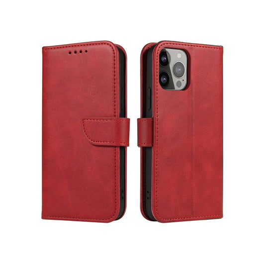 iPhone 15 Pro Max Magnet Flip Case | Red, Magnetic Protection - MIZO.at