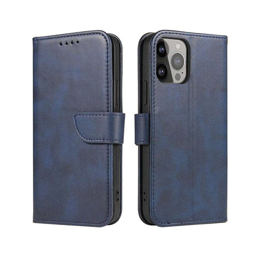 iPhone 15 Pro Max Magnet Flip Case | Blue, Magnetic Protection - MIZO.at