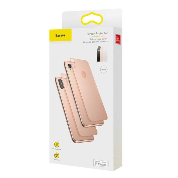 iPhone XS Max 0.3mm Curved T Glass Rear Protector | Gold - MIZO.at