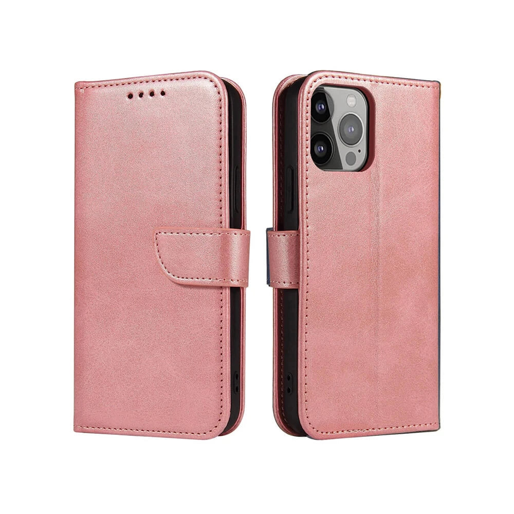 iPhone 15 Pro Magnet Flip Case | Pink, Magnetic Protection - MIZO.at
