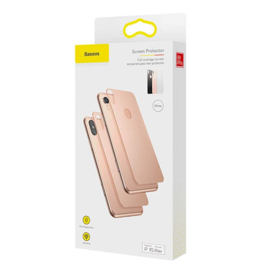 iPhone XS Max Rückseiten-Panzerglas 0,3 mm Gold – Curved T-Glass Schutz - MIZO.at