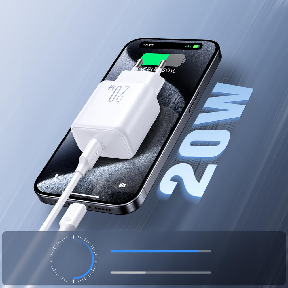 Joyroom JR-TCF20 20W USB-C PD Schnellladegerät Weiß - MIZO.at