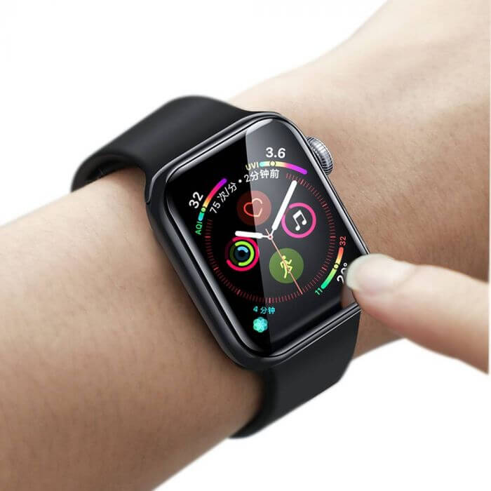 iWatch 42mm Full Screen Curved Protector | T-Glass – Black - MIZO.at