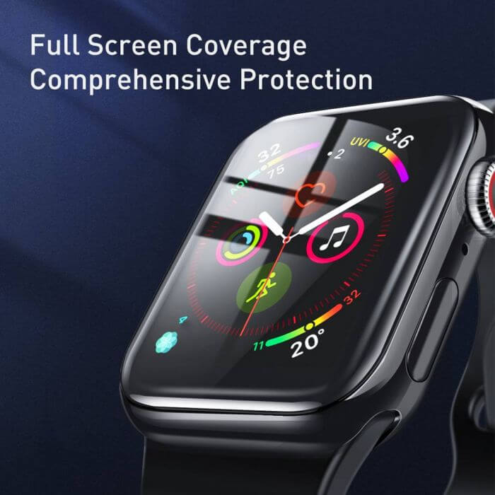 iWatch 42mm Full Screen Curved Protector | T-Glass – Black - MIZO.at