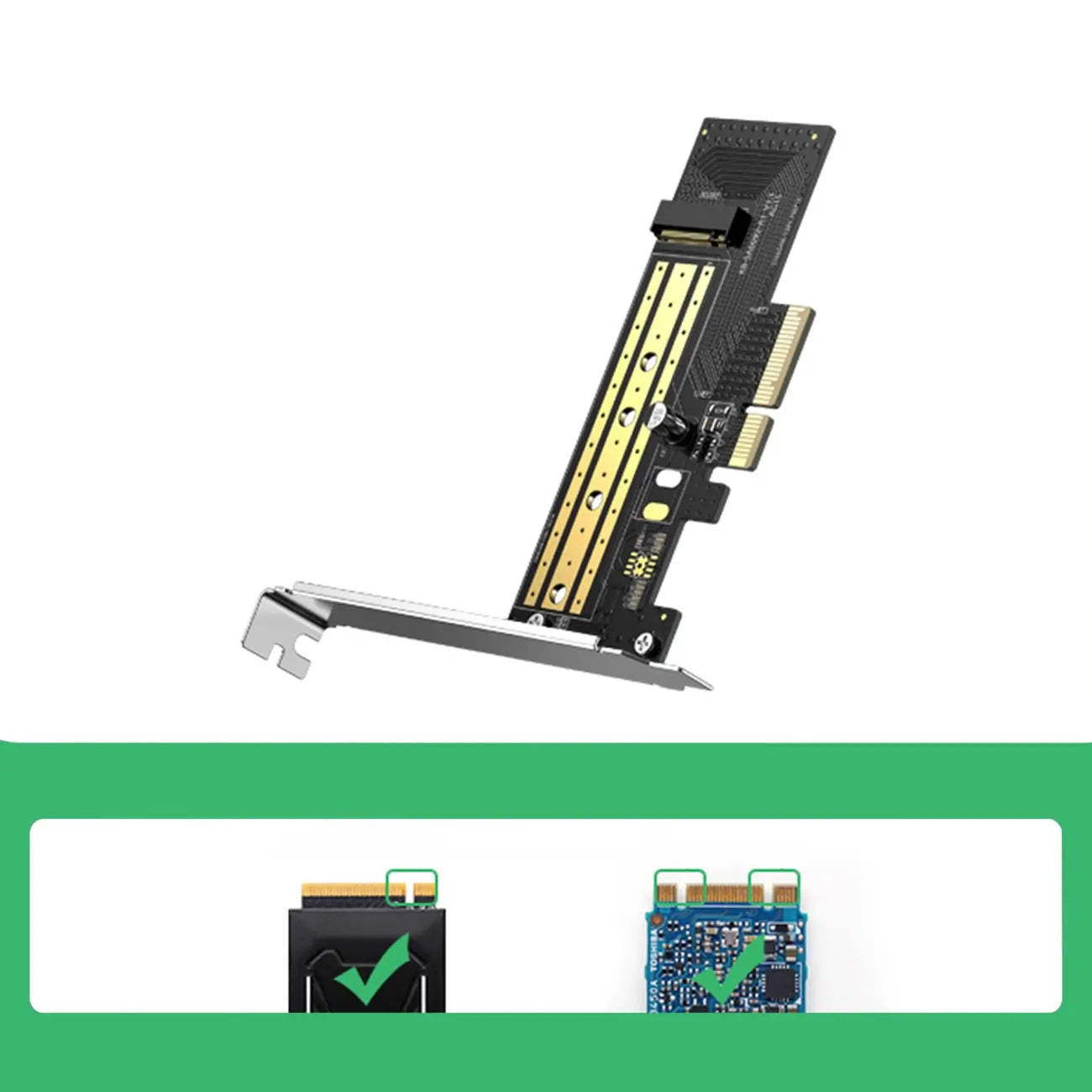 Ugreen M.2 NVMe/SATA PCIe 3.0 x4 Adapter Card CM302 - MIZO.at