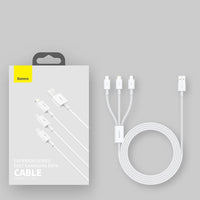 Baseus 3-in-1 USB Cable | Lightning, USB Type-C & Micro USB - MIZO.at