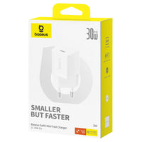 Baseus GaN5 30W USB-C Mini Schnellladegerät Weiß - MIZO.at