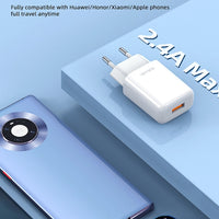 Jellico EU01 Wall Charger | 12W 2.4A USB Power Adapter White - MIZO.at