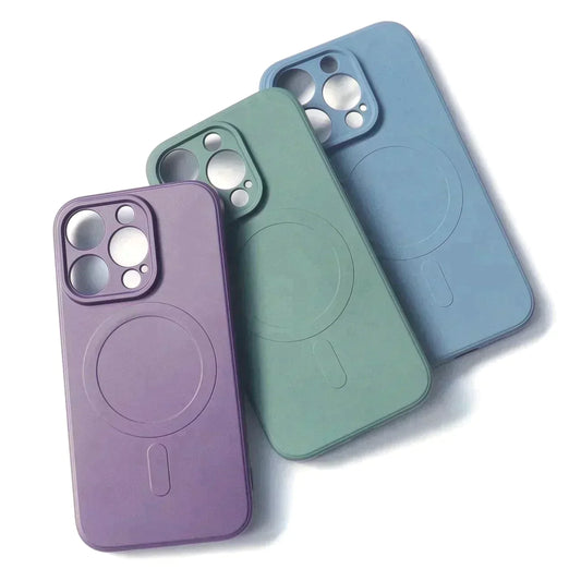 iPhone 15 Silikon Case MagSafe Blau Schutzhülle - MIZO.at