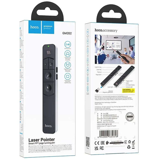 HOCO GM202 Wireless Laser Presenter Bluetooth Silver - MIZO.at