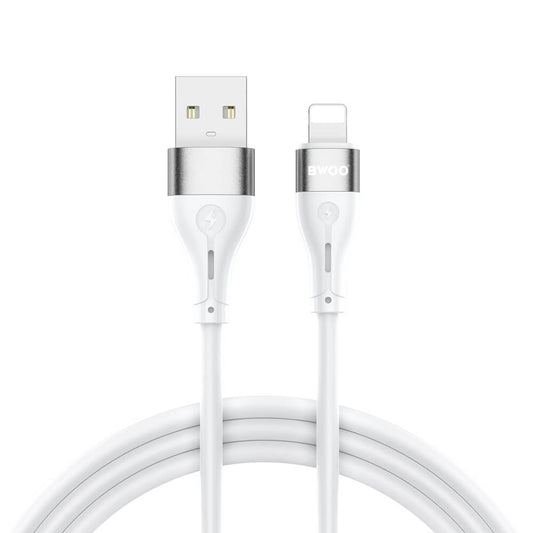BWOO Lightning Cable 1m | 3A Fast Charging Silicone White - MIZO.at