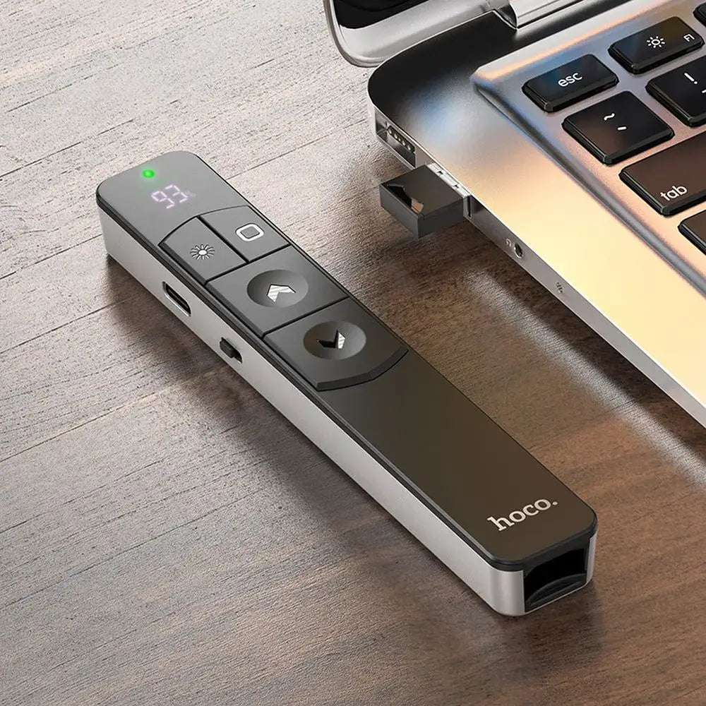 HOCO GM202 Wireless Laser Presenter Bluetooth Silver - MIZO.at