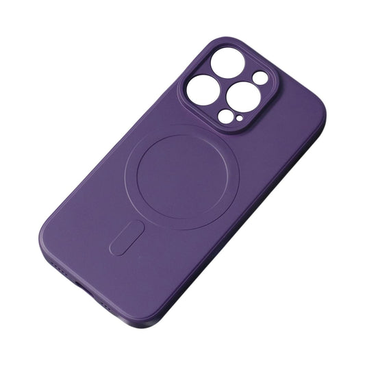 iPhone 15 MagSafe Silikon Case Lila – Wireless Laden - MIZO.at