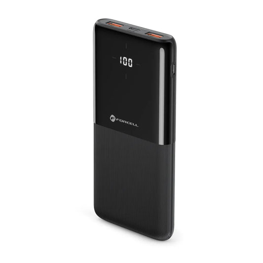 Forcell F-Energy P10K1 Powerbank – 10.000mAh Schwarz Schnellladung - MIZO.at