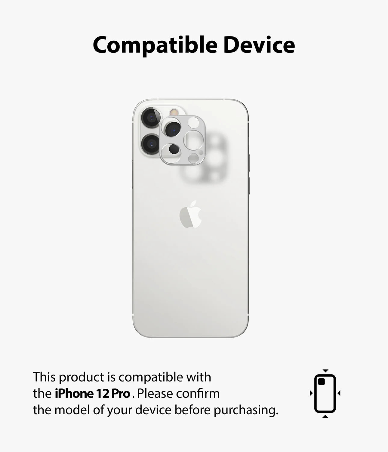 iPhone 12 Pro Camera Protector | Silver | Aluminum Lens Guard - MIZO.at