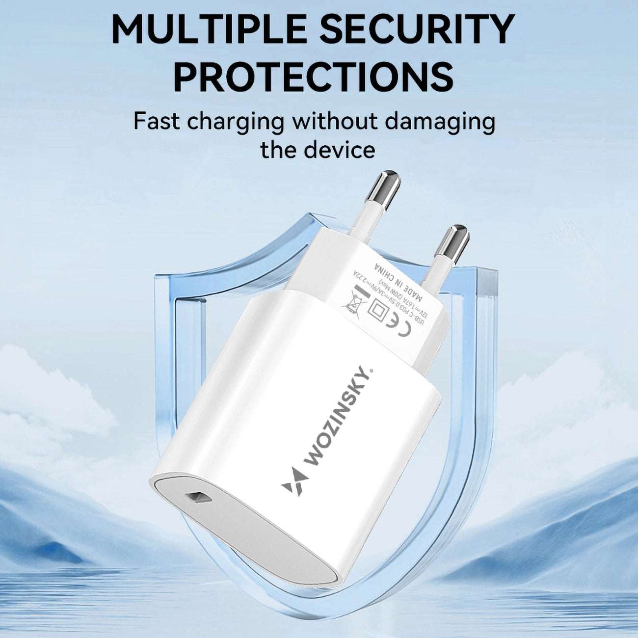 Wozinsky WGWCCW 20W USB-C Wall Charger | Fast Charging, Compact Design - MIZO.at