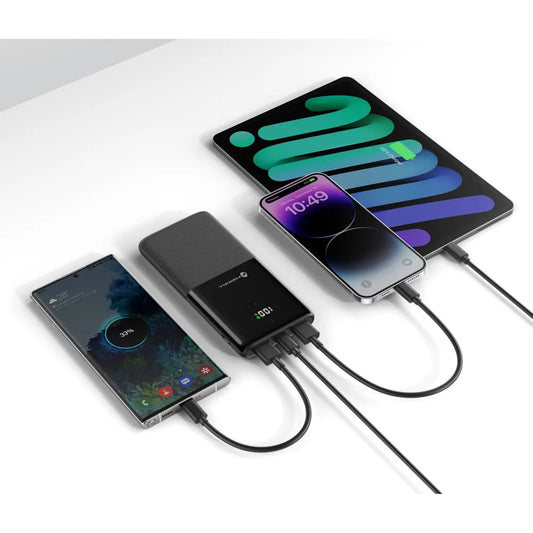 Forcell F-Energy P10K1 Powerbank – 10.000mAh Schwarz Schnellladung - MIZO.at