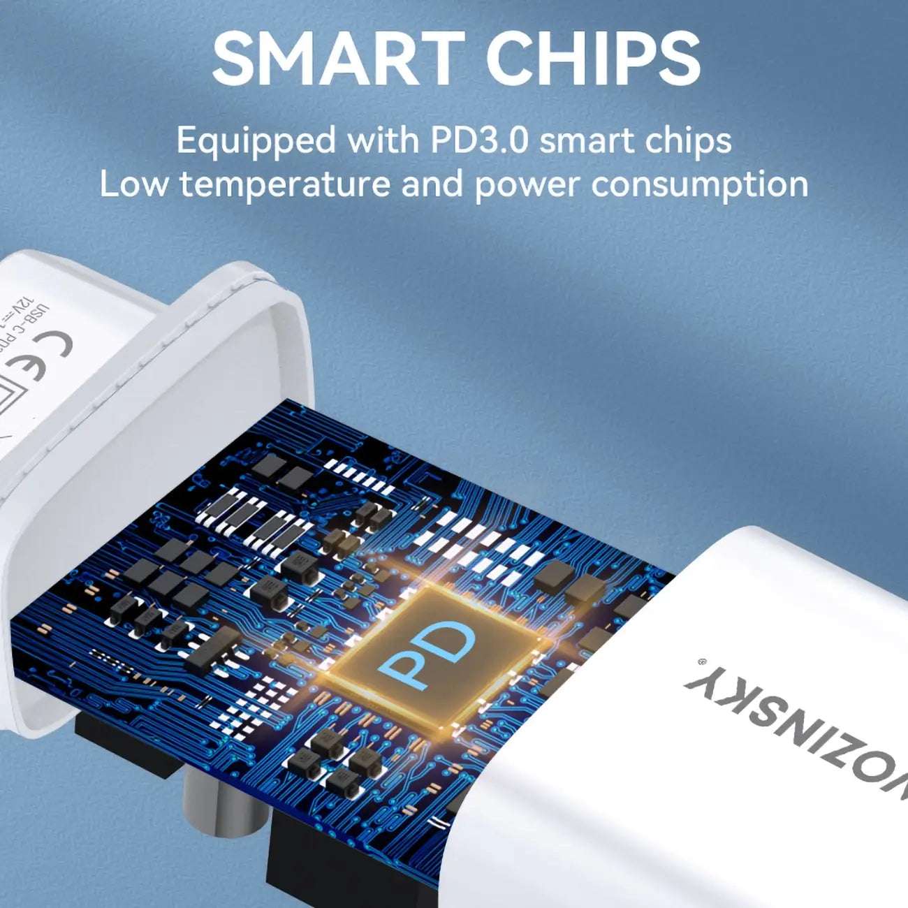 Wozinsky WGWCCW 20W USB-C Wall Charger | Fast Charging, Compact Design - MIZO.at