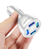 Wozinsky 50W 4-Port Car Charger | Fast Charging | White - MIZO.at