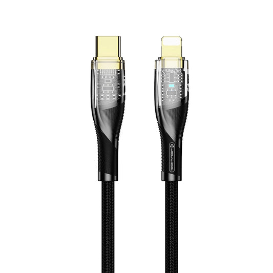 30W USB-C to Lightning PD Charging Cable - Jellico B20, Black - MIZO.at