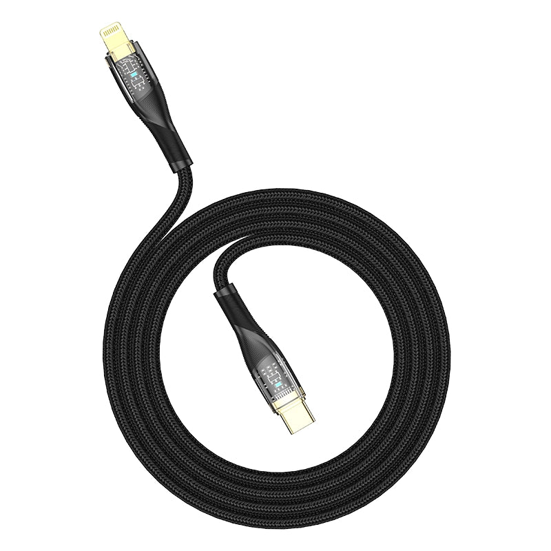 30W USB-C to Lightning PD Charging Cable - Jellico B20, Black - MIZO.at