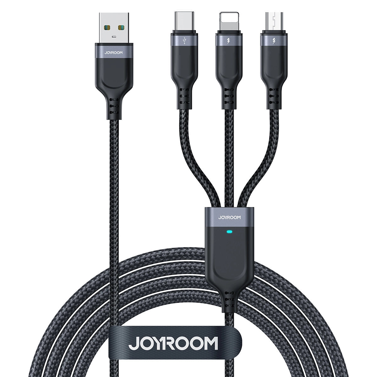 Joyroom 3-in-1 Multi-Use Cable | 30cm, Black, Universal Charging - MIZO.at