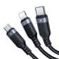 Joyroom 3in1 Multikabel 30cm Schwarz Universal - MIZO.at