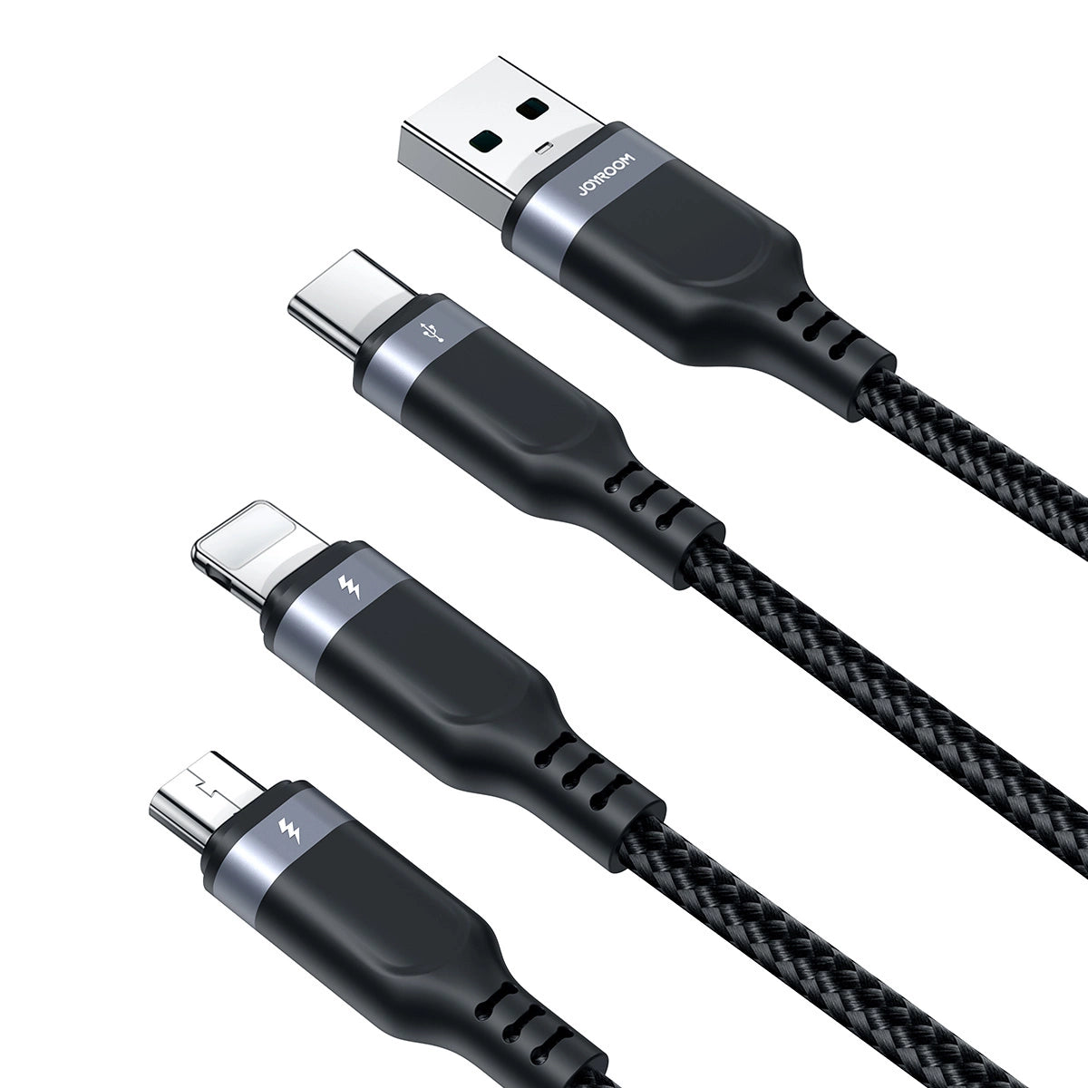 Joyroom 3-in-1 Multi-Use Cable | 30cm, Black, Universal Charging - MIZO.at