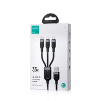 Joyroom 3-in-1 Multi-Use Cable | 30cm, Black, Universal Charging - MIZO.at