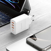 Dudao A5HEU Multiport Ladegerät 3×USB-A + USB-C PD 20W Weiß - MIZO.at