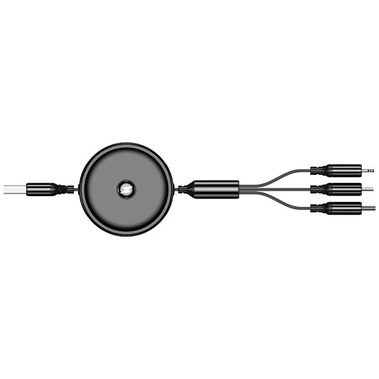 Jellico B19 3-in-1 Ladekabel – Lightning/USB-C/Micro USB 1.2m Schwarz - MIZO.at