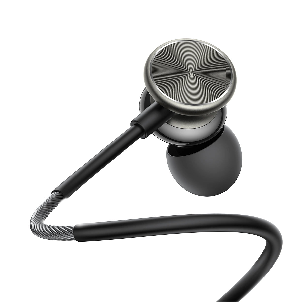 Joyroom Wired In-Ear Headphones | Dark Gray, Comfortable Sound Experience - MIZO.at