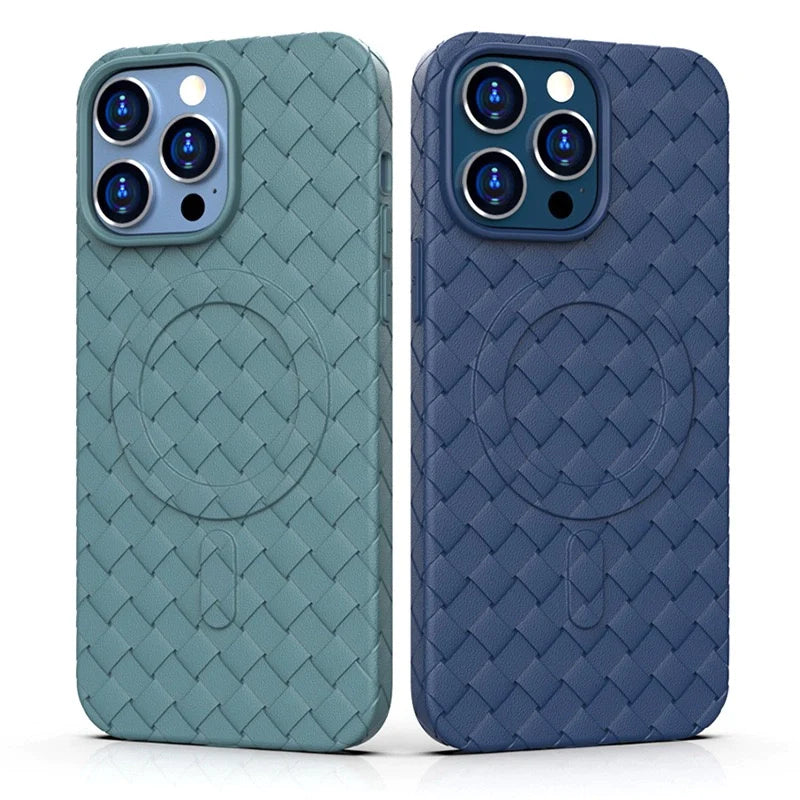 iPhone 15 Pro Max Braided MagSafe Case | Navy Blue, Durable & Stylish - MIZO.at