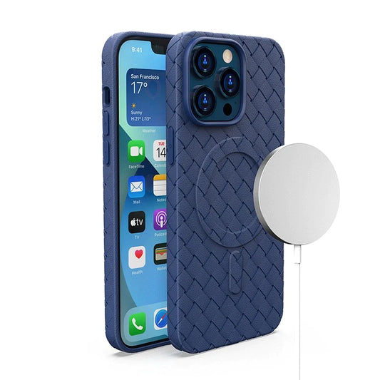 iPhone 15 Pro Max Geflochtenes MagSafe Case Navy - MIZO.at
