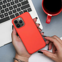 Silikon Case iPhone 14 Pfirsich Peach Soft - MIZO.at