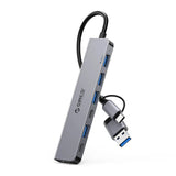Orico YSA7-U3 7-Port USB-C/USB-A Hub Grau 5 Gbit/s - MIZO.at