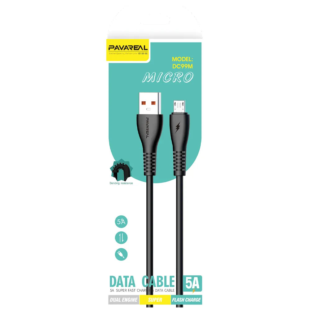 Pavareal USB to Micro USB Cable | Black - MIZO.at
