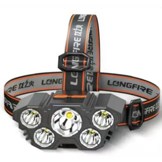 Head Flashlight LED 5 LED IPX4 Black | Waterproof & Durable - MIZO.at