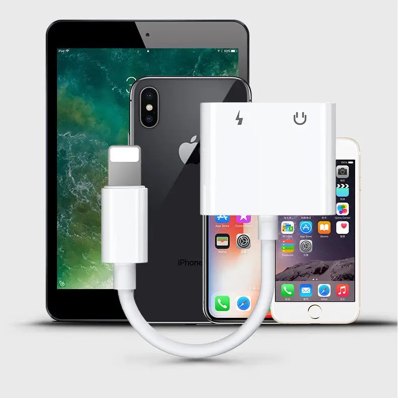 Joyroom S-Y104 Lightning Adapter | Dual Port for Audio & Charging - MIZO.at