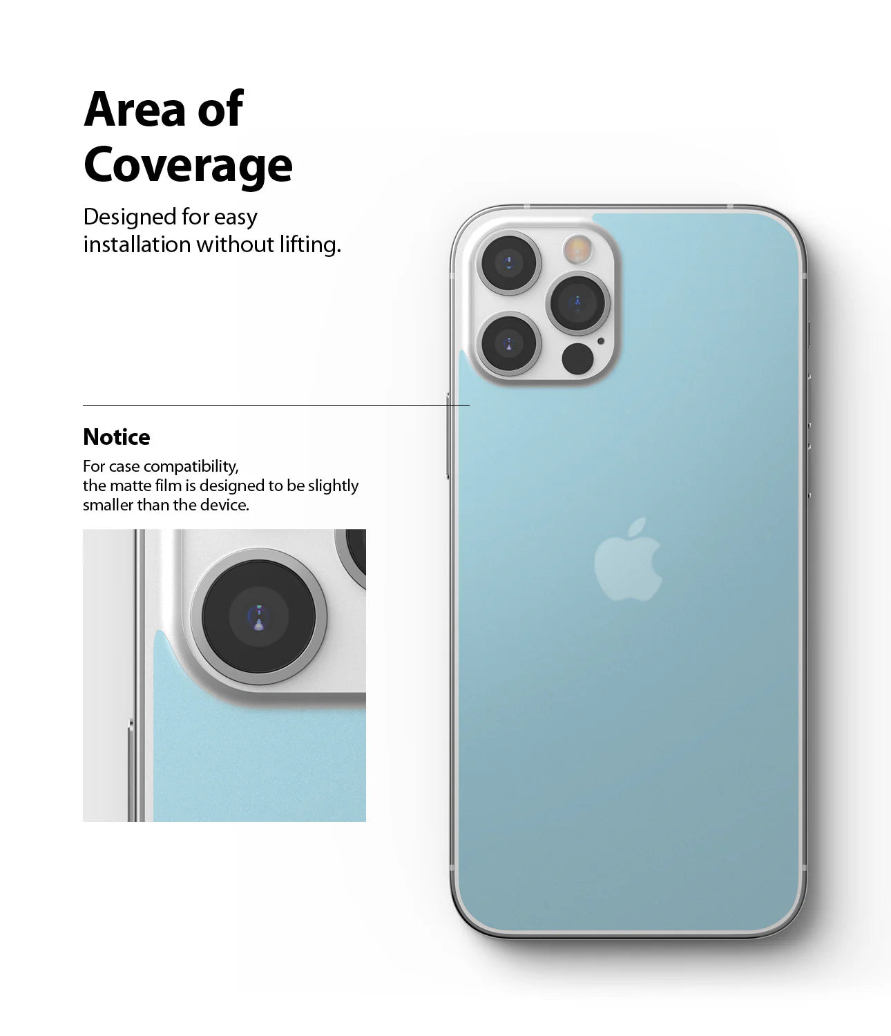 iPhone 12 Pro Max Back Protector | Invisible Defender, Matte Clean - MIZO.at