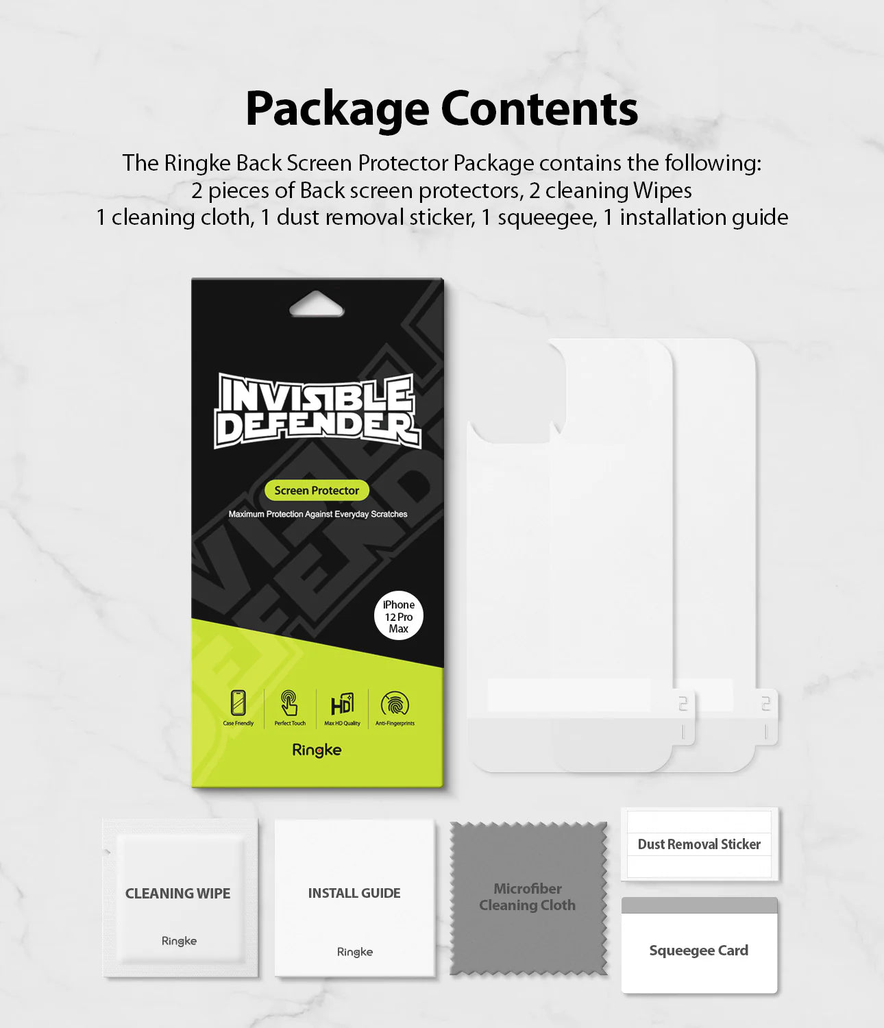 iPhone 12 Pro Max Back Protector | Invisible Defender, Matte Clean - MIZO.at