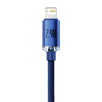 Lightning Crystal Shine Cable 2.4A 2M | Blue - MIZO.at