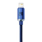 Lightning Crystal Shine Kabel, 2 m Blau – 2,4A Schnellladen & Glanz Design - MIZO.at