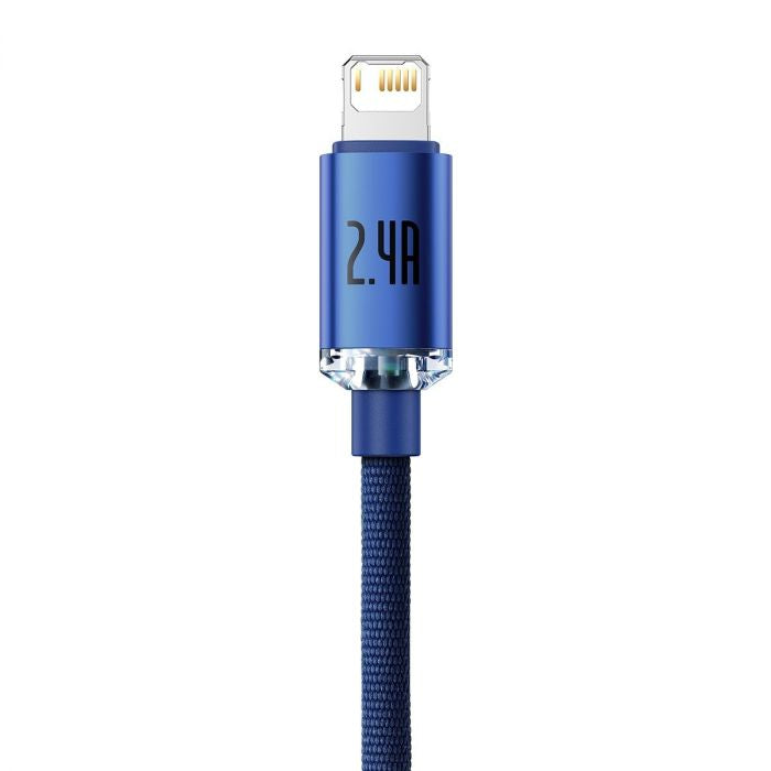 Lightning Crystal Shine Cable 2.4A 2M | Blue - MIZO.at