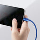 Lightning Crystal Shine Kabel, 2 m Blau – 2,4A Schnellladen & Glanz Design - MIZO.at