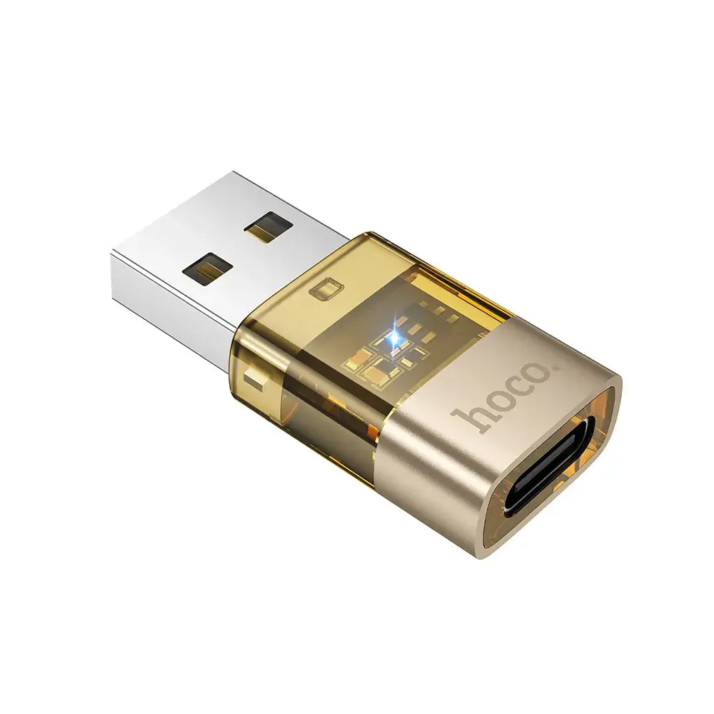 HOCO UA36C USB-A to Type-C Adapter – Gold - MIZO.at
