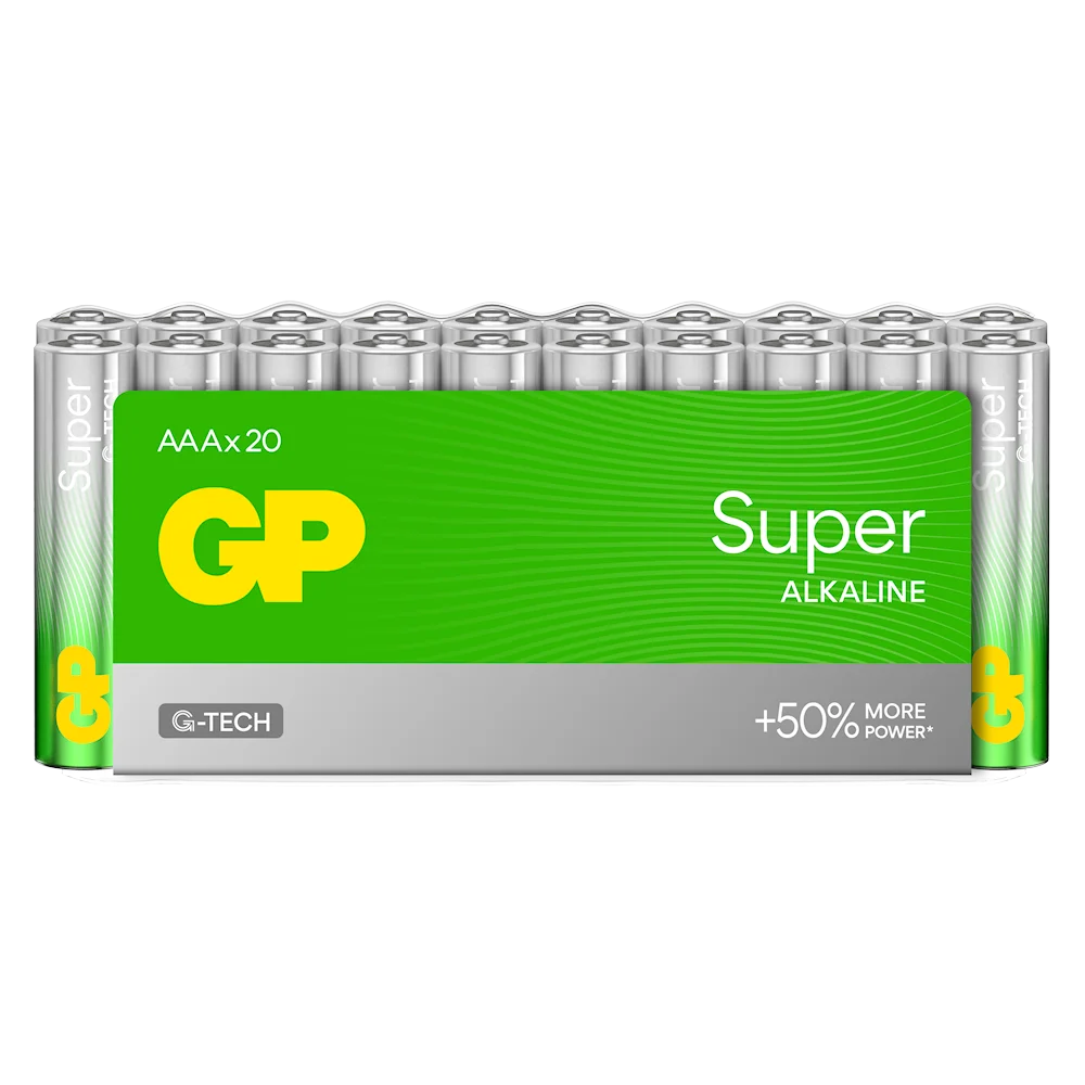 20er Pack GP Super Alkaline AAA LR03 Batterien 1,5 V - MIZO.at