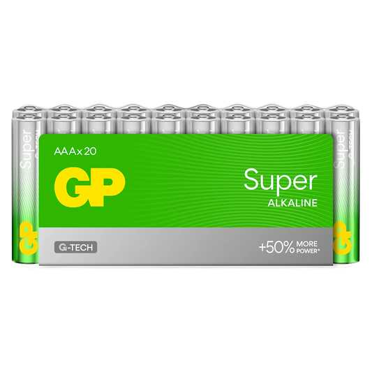 20er Pack GP Super Alkaline AAA LR03 Batterien 1,5 V - MIZO.at