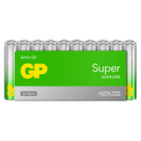 20er Pack GP Super Alkaline AAA LR03 Batterien 1,5 V - MIZO.at