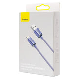Lightning Crystal Shine Schnellladekabel, 2,4A Lila – Eleganter Glanz Design - MIZO.at